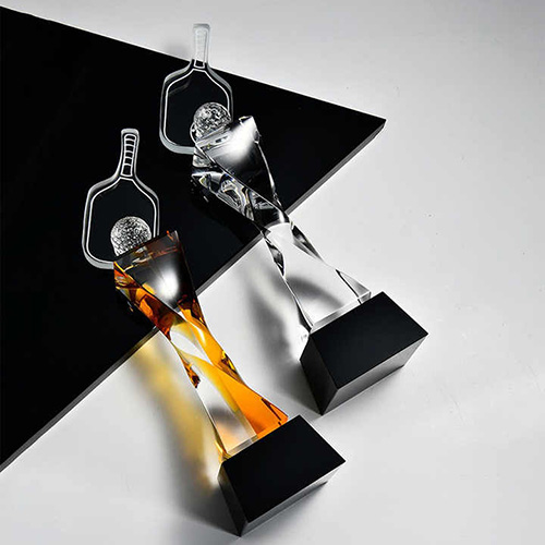 Model CT5203 Unique Design Blue Amber Clear Crystal Pingpong Table Tennies Ball Trophy Award Model CT5203 Unique Design Blue Amber Clear Crystal Pingpong Table Tennies Ball Trophy Award